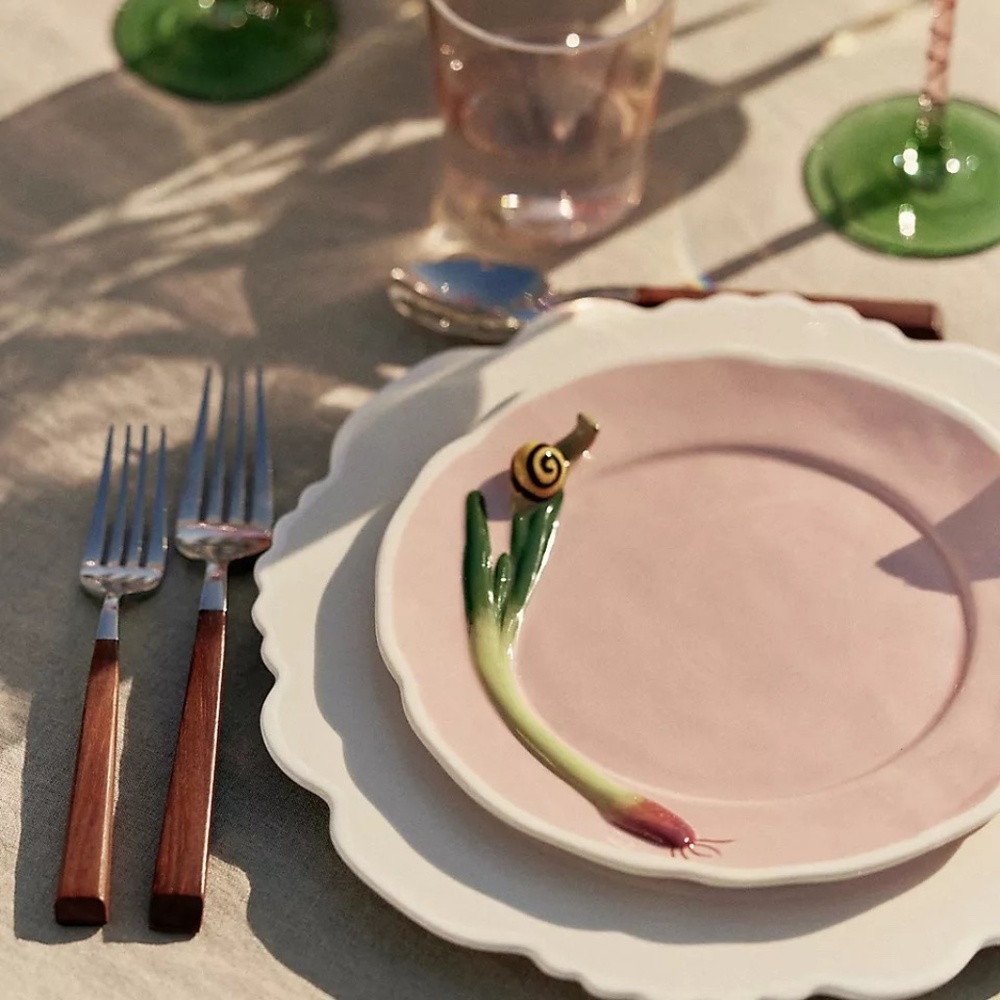 NWT Anthropologie Faye Dessert Plate Pink - Picture 3 of 5